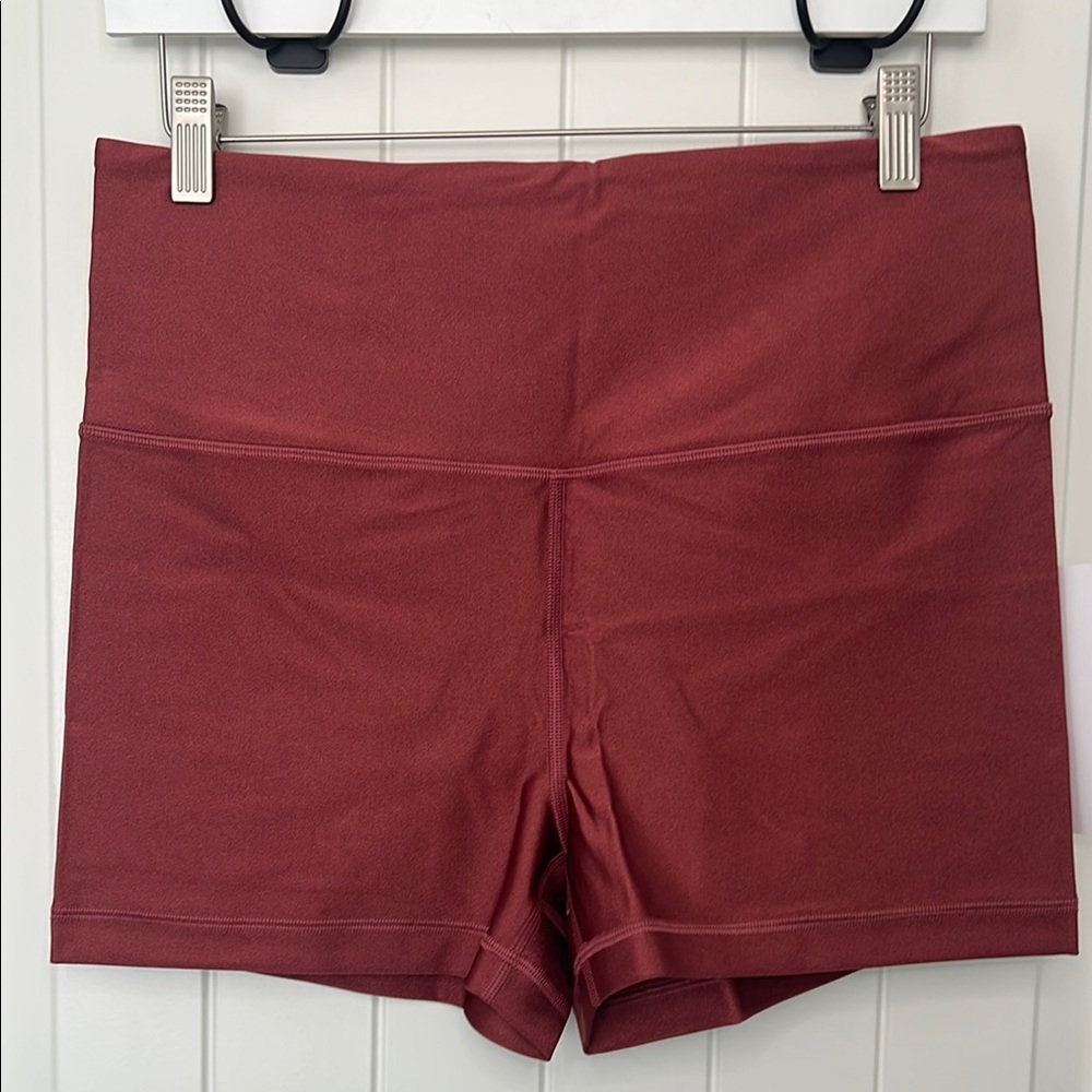 Athleta Burgundy High-Rise Bike Shorts